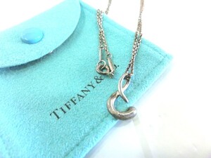 1000円スタート ネックレス TIFFANY&Co. ティファニー イニシャル S 925刻印有 総重量約3.5g ブランドアクセサリー 巾着付 11 LL1029