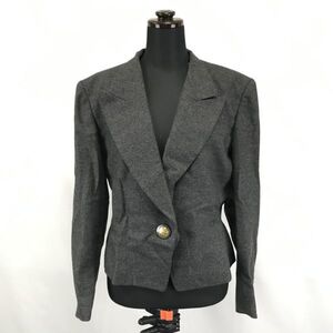 スイス製★A-K-R-I-S-/アクリス★ヴァージンウールジャケット/ブレザー【women’s size -US10・F42・CH40/ダークグレー】Jackets◆BH53