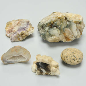 水晶（石英）ブロック　5個 ★ 天然石　岩石　コレクション　インテリア　置物　熱帯魚水槽