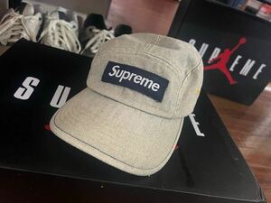 美品 Supreme Denim Camp Cap Dirty Indigo シュプリーム 帽子 キャップ　