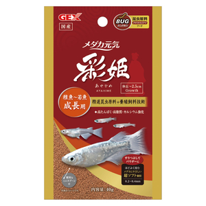 新商品　GEX　ジェックス　メダカ元気 彩姫 成長用　40g　×　2個　　　　　　送料全国一律　185円