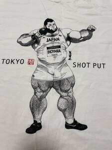 BIG GYM × 児雷也 コラボ Tシャツ 砲丸投げ 日本代表 TOKYO SHOT PUT サイズXXL