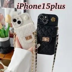 ★iPhone15plus★ショルダータイプ  iPhoneケース　カード収納