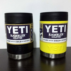 YETI イエティ ランブラー コルスター 黒 黄 12オンス 12oz 缶クーラー 保温 保冷 アウトドア 水筒 ボトル 2個セット