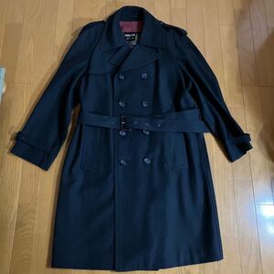 LONDON FOG トレンチコート ロンドンフォグ ロングコート ネイビー　L