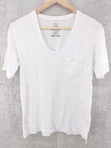 ◇ BEAUTY&YOUTH UNITED ARROWS 胸ポケット 半袖 Vネック Tシャツ カットソー サイズM ホワイト メンズ