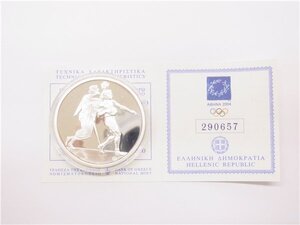 ◎ 記念コイン ◎　2004年　アテネリンピック　【ハンドボール】　10ユーロ　プルーフ　銀貨　シルバー925　ケース付き　◎美品