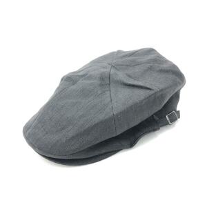 良好◆CA4LA カシラ 8パネル ハンチング ◆ グレー 麻 メンズ 帽子 ハット hat 服飾小物