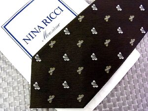 ♪2001S♪新品【刺繍 蝶 チョウ 昆虫 柄】ニナリッチ【NINA RICCI】ネクタイ