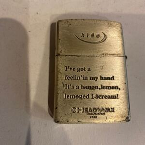 ZIPPO オイルライター　hide 2008年製　絶版品　火花確認済み