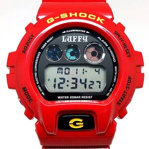 G-SHOCK ジーショック 【IT8OKYJ4O5NG】 DW-6900FS ONE PIECE MONKEY・D・LUFFY ワンピース モンキー・D・ルフィ 海賊旗EL 光沢レッド