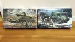 タミヤ 限定発売 1/35 ソビエトT34/85中戦車　T34/76戦車