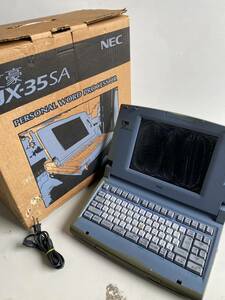 ⑤t716◆NEC エヌイーシー◆ワープロ カラー液晶 文豪 JX-35SA ワープロ専用機 通電確認済み 箱付 ジャンク