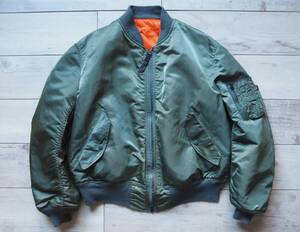 ALPHA INDUSTRIES,INC. TYPE MA-1 90s民間モデル フライトジャケット MIL-J-8279J USA-L アルファ 米国製