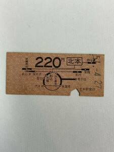 A硬　国鉄　新潟印刷地図式　北本から220円区間　S51