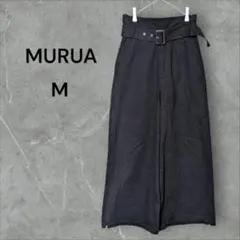 《MURUA》ムルーア ワイドパンツ ハイウエスト サイドファスナー Mサイズ