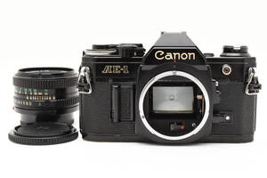 キャノン Canon AE-1 ブラック + NEW FD 50mm F1.8 《シャッター鳴きなし・完動品》　#C1192