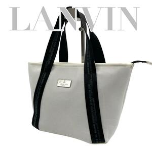 美品 ランバン　LANVIN ハンドバッグ　トートバッグ　白　ホワイト　T6