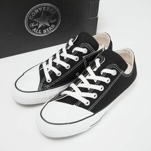 GQ0363△リミフゥ×コンバース CONVERSE*キャンバス ALLSTAR100/オールスター*1CK804*ローカットスニーカー*靴*ブラック×ホワイト*24.5cm