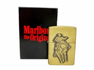 zippo (ジッポー) 1999年製 Malboro the Original マルボロ カウボーイ ロデオ 懸賞品 オイルライター ゴールド 雑貨/028