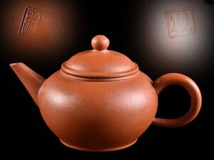 【雲】某資産家委託品 中国宜興 朱泥急須 高さ6.5cm 古美術品(煎茶茶心紫砂壷白泥荊渓恵孟臣)Y4263 OTgnjh3 LTxfcq