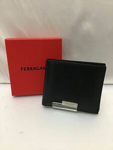 20240608【Salvatore Ferragamo】サルヴァトーレフェラガモ LINGOTTO 二つ折り財布 レザー ブラック 661220