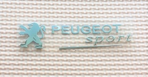 稀少 送込み　PEUGEOT sport 　ロゴマーク　アルミ　ステッカーエンブレム