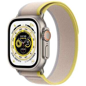 ◆新品未開封 アップルウォッチ Apple Watch Ultra GPS+Cellularモデル 【MNHK3J/A】[イエロー/ベージュトレイルループ - S/M ] 保証付 1点