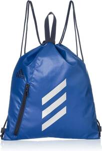 【KCM】Z-bag-94★展示品★【adidas/アディダス】ジムサック　ジムバッグ　ナップサック　マルチバッグ　チャック付き　FTK98　ブルー