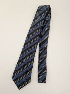 azabu tailor by TIE YOUR TIE イタリア製シルクウールネクタイ ネイビー ブルー 別注 麻布テーラー タイユアタイ