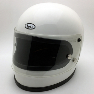 送料無料 Dead Stock 新品 箱 純正シールド付 BUCO FULLFACE WHITE 60cm/デッドストック白ブコフルフェイスracerビンテージヘルメット70s