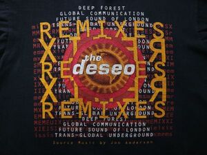 1995年 The Deseo Remixes by Jon Anderson (YES) ビンテージ Tシャツ XL リミキサー DEEP FOREST TRANSGLOBAL UNDERGROUND // 検 Enigma