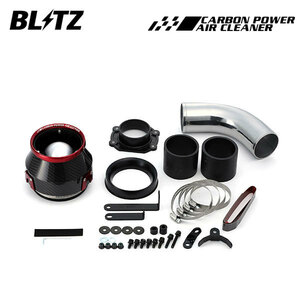 BLITZ ブリッツ カーボンパワーエアクリーナー BMW ミニ (R60) DBA-ZC16 H23.1～ N18B16A クーパーS クロスオーバー エアフロ車