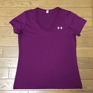 UNDER ARMOUR WOMEN’S SHORT SLEEVE T-SHIRTS size-XS(着丈57身幅46) 中古 送料無料 NCNR