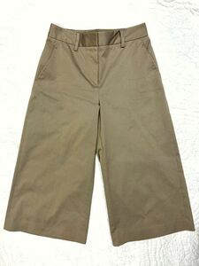 ★theory luxe★セオリーリュクス ミモレ丈 ガウチョ パンツ size32/セージ/SWING/NORI.SW/日本製/03-6206402