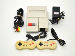 KM617●現状動作品●Nintendo ニューファミコン HVC-101　コントローラー・アダプタ・ケーブル付き