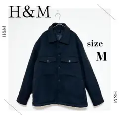 H&M エイチアンドエム シャツジャケット ブラック メンズ Mサイズ