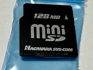 HAGIWARA SYS-COM ハギワラ miniSDカード 128MB 1枚 フォーマット済み 動作確認済みジャンク品