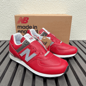 国内正規品 UK製 New Balance M576RED レッド×グレー US8.5D 26.5cm 限定 イギリス英国製 NB スニーカー Made In England 赤 オールレザー