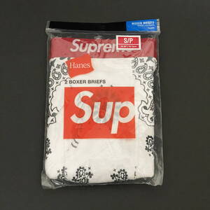 Sサイズ 2枚 Supreme Hanes Bandana Boxer Briefs 2 Pack White 22FW シュプリーム ヘインズ バンダナ ボクサー ブリーフ ホワイト