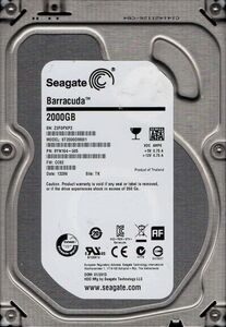 Seagate ST2000DM001-9YN164 2000GB SATA 7200rpm 100664987 REV B