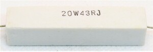セメント抵抗 20w43Ω 1本