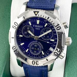 【1円箱付】TISSOT ティソ 腕時計 メンズ PRS200 クロノグラフ ブルー文字盤 ラウンドフェイス デイト 正規品