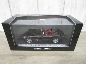 ［即日発送］☆良品☆1/43 MINICHAMPS　Mercedes-Benz SLR McLaren Stirling Moss Black metallic 400 038400 ミニカー【M⑪】371