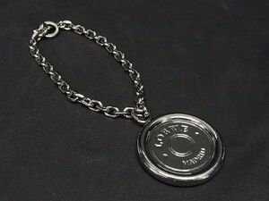 ■極美品■ LOEWE ロエベ コインモチーフ バッグチャーム キーホルダー メンズ レディース シルバー系 DA2285アZ