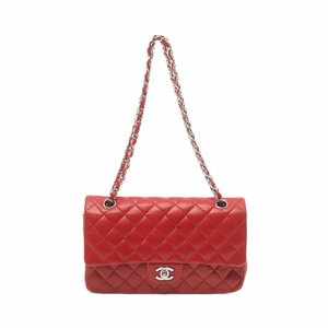 シャネル マトラッセ Wフラップ ブランドオフ CHANEL ラムスキン（羊革） ショルダーバッグ ラムスキン 中古 レディース