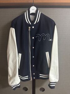 sacai 22AW MADSAKI WOOL MELTON BLOUSON 袖レザー切替 ウールメルトン ブルゾン　サカイ　スタジャン