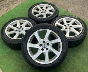 VOLVO 純正17インチ ホイール& 7J+50 PCD-108 MICHELIN 215/50R17 ラジアルタイヤ2023年4本セット★V50 V70 XC40 XC50 V90 XC90 ★AN248