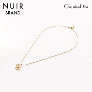 クリスチャンディオール Christian Dior ネックレス ロゴ ゴールド