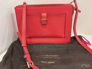 ◆ 【美品】ケイトスペード KATE SPADE ショルダーバッグ レザー 赤 レディース